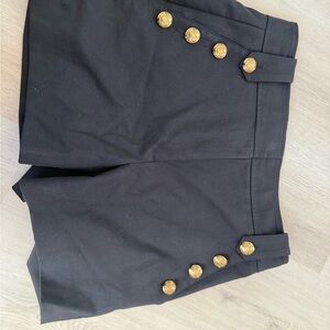 White House Black Market High Waist Shorts with Gold Buttons